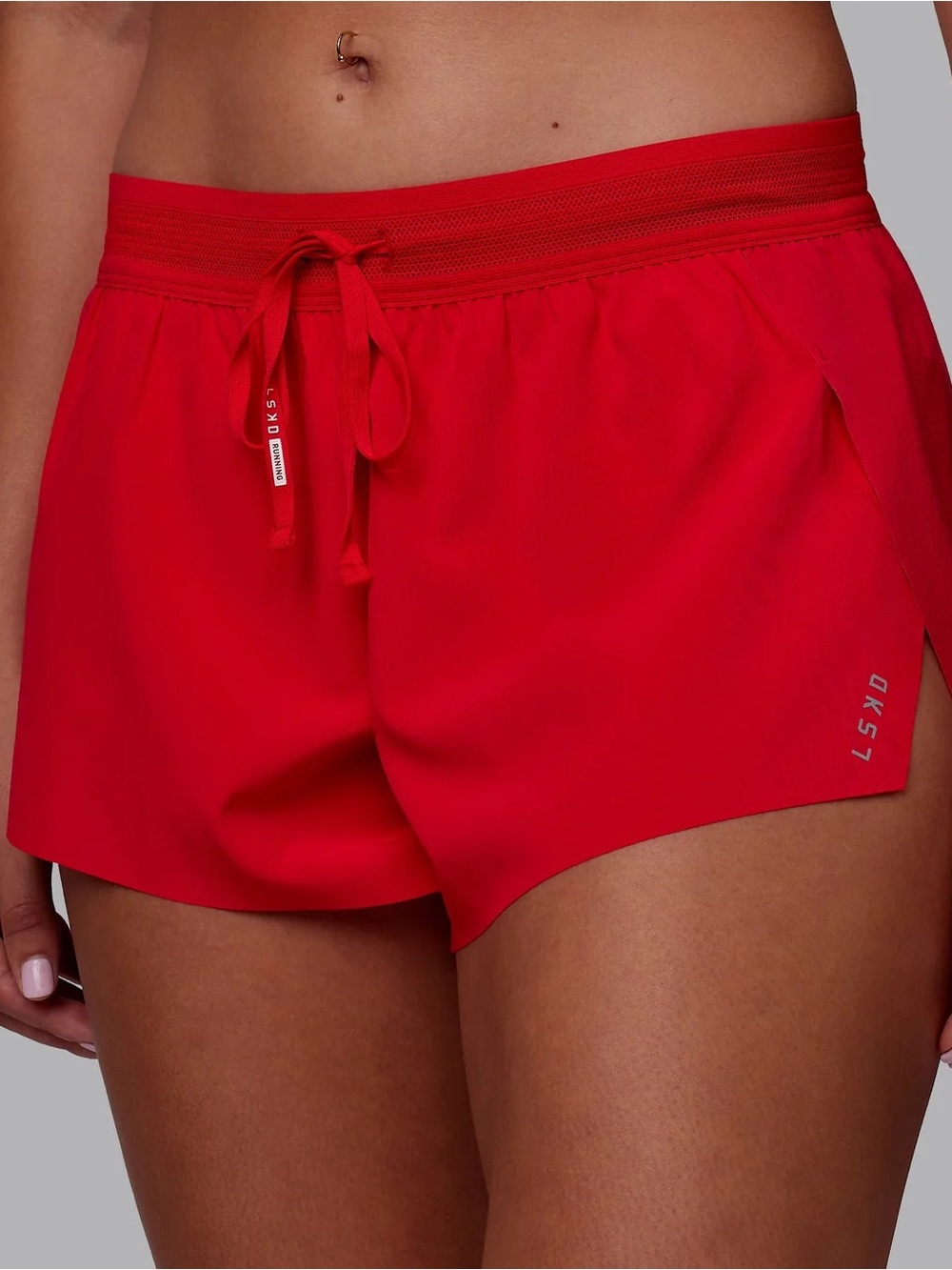 LSKD Accelerate 3” Mid Rise Running Short Scarlet